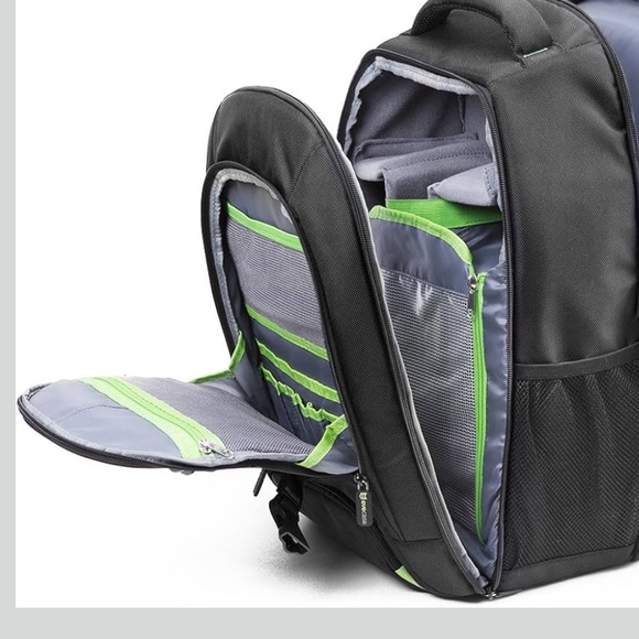 Evecase Large Professional DSLR Camera Travel Backpack with Rain Cover - Picture 10 of 10